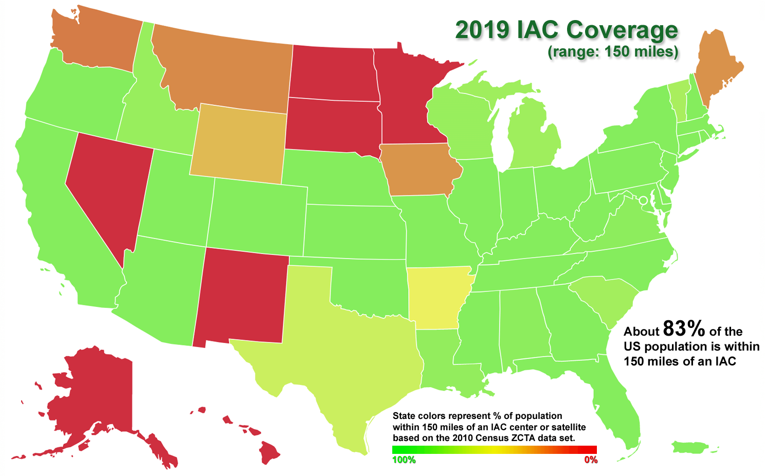IAC Center Coverage Map