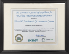 West Virginia IAC receives Governor's Award of Excellence